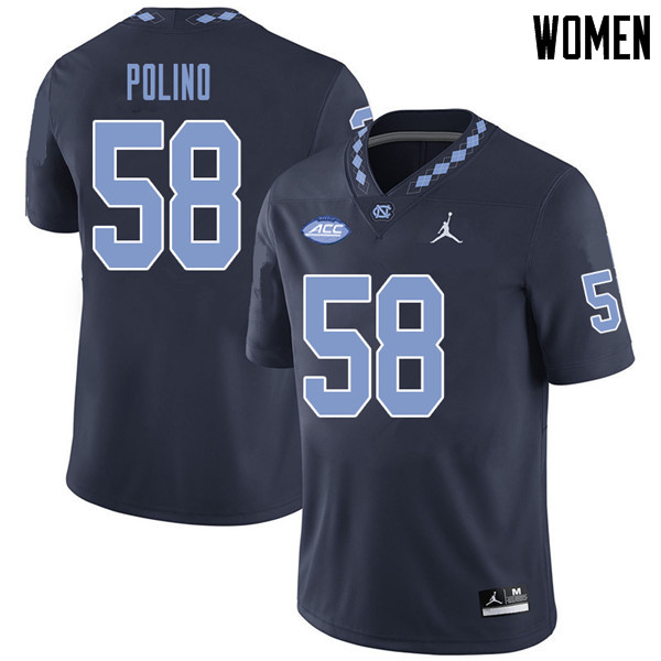 Jordan Brand Women #58 Nick Polino North Carolina Tar Heels College Football Jerseys Sale-Navy